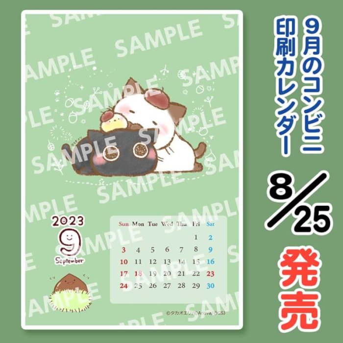 【9月カレンダー】コンビニブロマイド発売